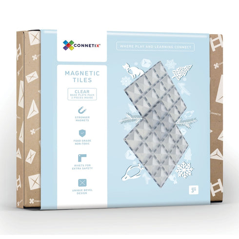 CONNETIX - 2 Piece Clear Base Plate Pack